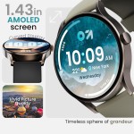 GOBOULT Rover Pro Smart Watch 1.43'' AMOLED, Free Straps, Bluetooth Calling, IP68, Zinc Alloy Frame, 1000 Nits Brightness, AI Voice Assistant, SpO2, 120+ Sports Mode Smartwatch (Icon)