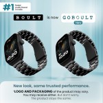 GOBOULT Trail Smart Watch 2.01'' 3D Curved HD Display, BT Calling, Working Crown, 190+Watchfaces, 500 Nits Brightness, AI Voice Assistant, SpO2 Monitoring, 120+ Sports (Metal Black)