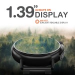 HAMMER Active 3.0 1.39" Display Bluetooth Calling Smart Watch with Metal Strap, Health Monitor, Metallic Body, AI Voice Assistance (Metallic Black)