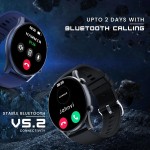 HAMMER Glide 1.43" AMOLED Round Dial Smart Watch with Calling Function, Premium Metallic Build, Always on Display, Multiple Sports Modes (Electric Blue)