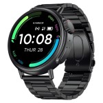 HAMMER Active 3.0 1.39" Display Bluetooth Calling Smart Watch with Metal Strap, Health Monitor, Metallic Body, AI Voice Assistance (Metallic Black)