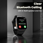 HAMMER Pulse X 1.83" Display Smart Watch with Bluetooth Calling, Voice Assistant & 60+ Sports Modes, SpO2, Heart Rate Tracking (Black)