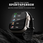 HAMMER Ultra Classic 2.01" Always on Display, Bluetooth Calling Smart Watch, Wireless Charging, 1 Extra Starp, Raise to Wake, in-Built Games, Brightness Adjustment, BP, SpO2, HR Monitoring