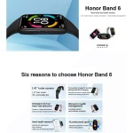 Honor Band 6 Smart Wristband 1st Full Screen 1.47 AMOLED Color Touchscreen Watch-Meteorite Black