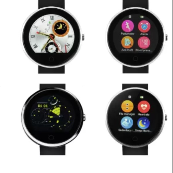 Metronaut X9 Round Dial Smartwatch with Heart Rate Sensor and Pedometer (Black)