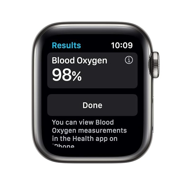 New Apple Watch Series 6 (GPS + Cellular, 40mm) - Graphite Stainless Steel Case with Black Sport Band