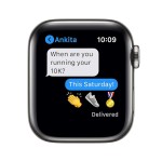 New Apple Watch Series 6 (GPS + Cellular, 40mm) - Graphite Stainless Steel Case with Black Sport Band