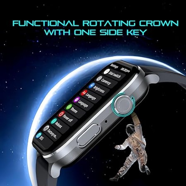 itel ICON-3 Smartwatch with Single chip BT Calling, 2.01 AMOLED Display, 500 Nits Brightness, Functional Crown, IP67 Waterproof