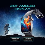 itel ICON-3 Smartwatch with Single chip BT Calling, 2.01 AMOLED Display, 500 Nits Brightness, Functional Crown, IP67 Waterproof