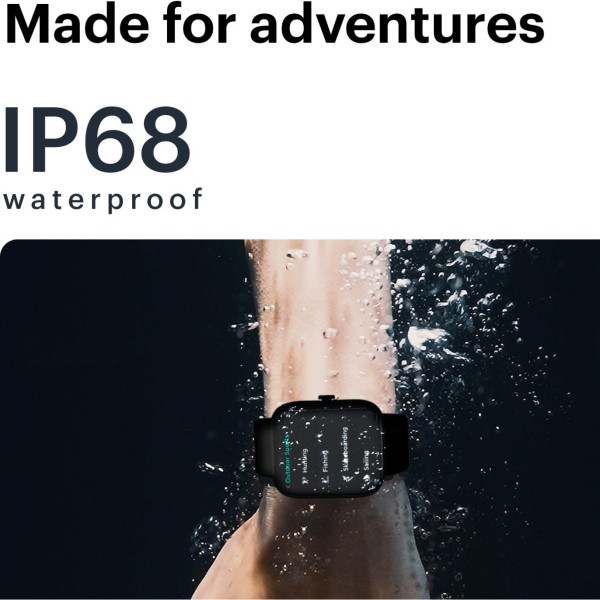 Noise ColorFit Caliber Smart Watch with 15-day battery, 1.69 display (Blue Strap, Regular)