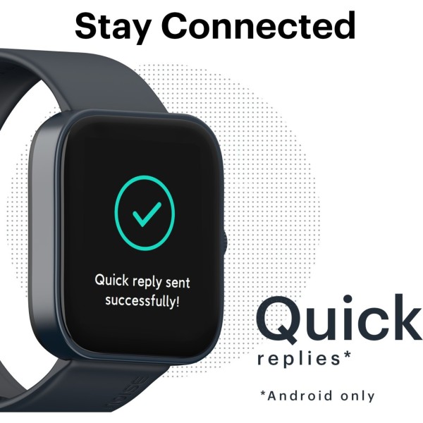 Noise ColorFit Caliber Smart Watch with 15-day battery, 1.69 display (Blue Strap, Regular)