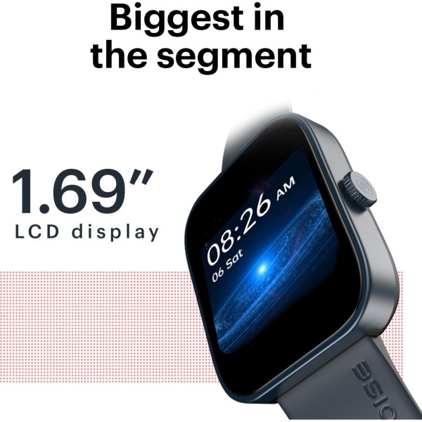 Noise ColorFit Caliber Smart Watch with 15-day battery, 1.69 display (Blue Strap, Regular)