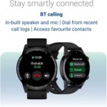 Noise ColorFit Core 2 Buzz Bluetooth Calling with 1.28 Round Display, AI Voice Assistant Smartwatch (Black Strap, Regular)