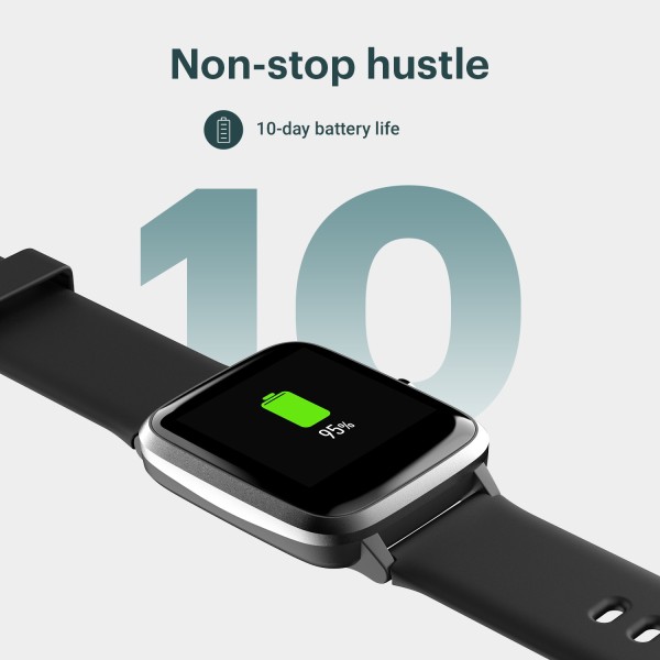 Noise ColorFit Pro 2 Oxy Smartwatch  (Black Strap, Regular)
