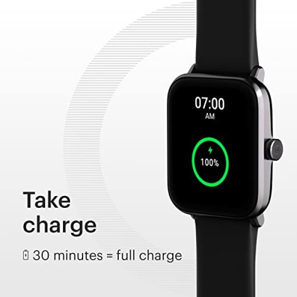 Noise ColorFit Pro 3 Alpha Bluetooth Calling Smart Watch with Alexa Built-in, Fast Charging, (Jet Black)