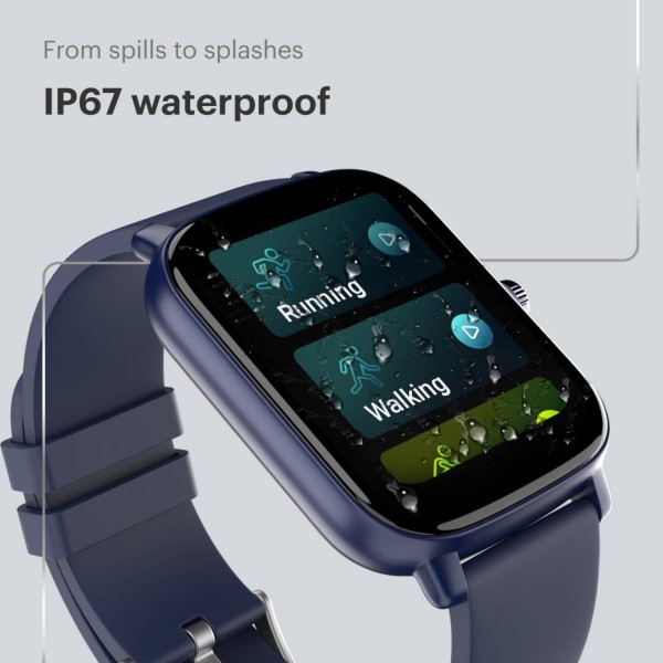 Noise Icon Buzz 1.69 Display with Bluetooth Calling Built-In Games Voice Assistant Smartwatch Blue Strap Regular (unbox)