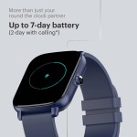 Noise Icon Buzz 1.69 Display with Bluetooth Calling Built-In Games Voice Assistant Smartwatch Blue Strap Regular (unbox)