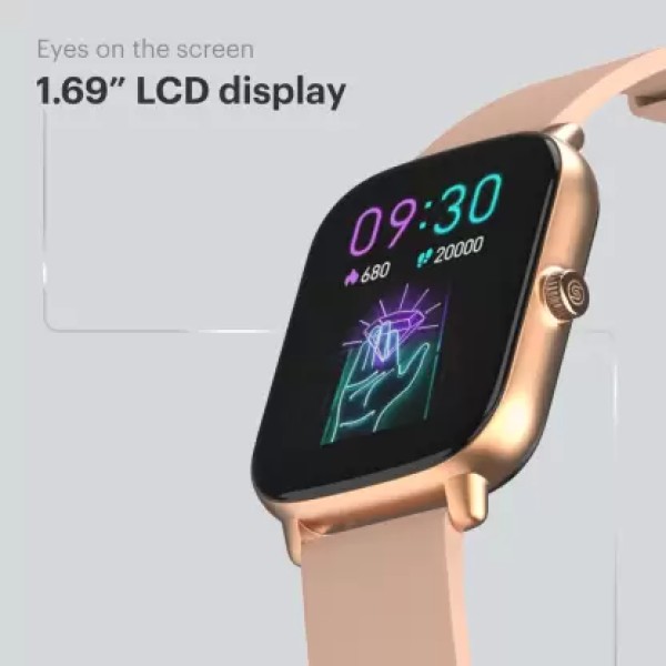 Noise Icon Buzz 1.69 Display with Bluetooth Calling, Women's Edition, Voice Assistant Smartwatch (Pink Strap, Regular) (un box)