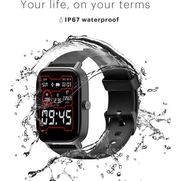 Noise Icon 2 Bluetooth Calling with 1.8 Display & 60 Sports Mode Smartwatch Black Strap
