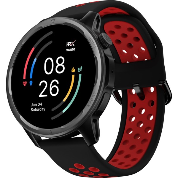 Noise HRX Bounce by , 1.39 Round ,100+ Sports Modes, Dual Tone Strap Smartwatch (Black Strap, Regular)
