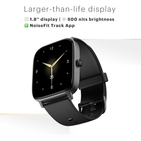 Noise Icon 2 Bluetooth Calling with 1.8 Display & 60 Sports Mode Smartwatch Black Strap