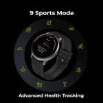 Noise Fit Evolve Smartwatch (Black Strap, Regular)