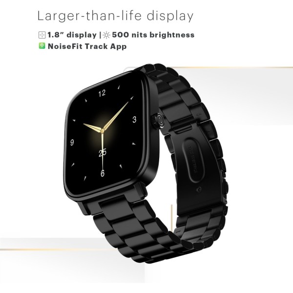 Noise Pulse 2 Pro [New Launch] 1.8 Vibrant Display, Bluetooth Calling Smart Watch for Men & Women, 7 Days Battery Life, Metallic Finish, Built-in Games, Voice Assistance, Health Suite (Elite Black)