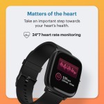 Noise Qube with 1.4 Full Touch display, Multi-Sports modes, 7-day Battery,Spo2 Smartwatch (Black Strap, Regular)