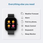 Noise Qube with 1.4 Full Touch display, Multi-Sports modes, 7-day Battery,Spo2 Smartwatch (Black Strap, Regular)