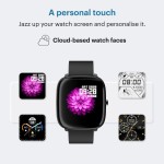 Noise Qube with 1.4 Full Touch display, Multi-Sports modes, 7-day Battery,Spo2 Smartwatch (Black Strap, Regular)