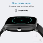 Noise Qube with 1.4 Full Touch display, Multi-Sports modes, 7-day Battery,Spo2 Smartwatch (Black Strap, Regular)