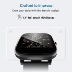 Noise Qube with 1.4 Full Touch display, Multi-Sports modes, 7-day Battery,Spo2 Smartwatch (Black Strap, Regular)