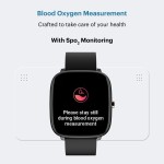 Noise Qube with 1.4 Full Touch display, Multi-Sports modes, 7-day Battery,Spo2 Smartwatch (Black Strap, Regular)