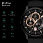 Pebble Cosmos luxe 1.36 AMOLED Always-on Display Bluetooth calling Smartwatch Matte Black