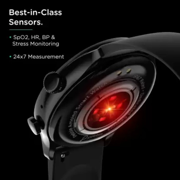 Pebble Cosmos luxe 1.36 AMOLED Always-on Display Bluetooth calling Smartwatch Matte Black