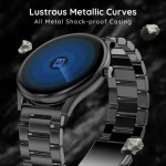 Pebble Cosmos Bold Pro 1.39 HD Display Luxury Metal Straps, BT Calling Voice Assistant Smartwatch (Black Strap, Free Size)