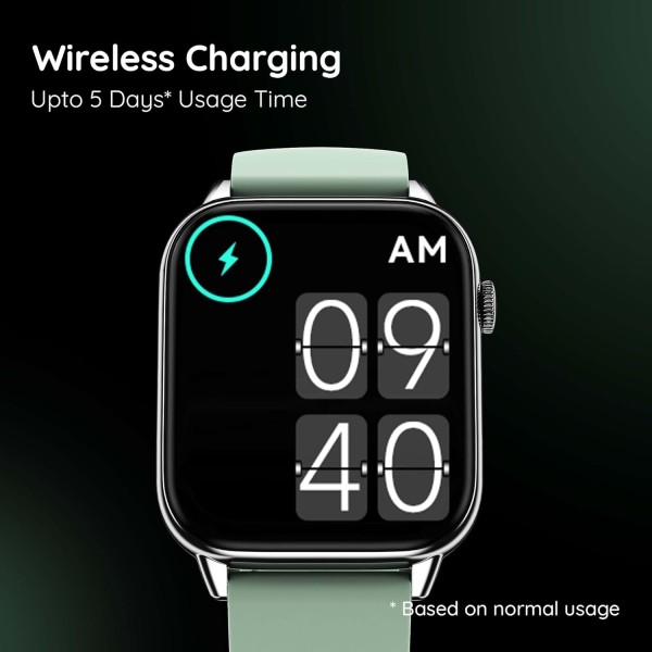 Pebble Orion Smart Watches for men & Women| 1.91 High Resolution Curved Display|Ultra Thin Dial|BT Calling|24 Hour Health Rate checking|Temp, SoP2, Heart Rate|Pincode Locking System| Mint Green