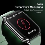 Pebble Orion Smart Watches for men & Women| 1.91 High Resolution Curved Display|Ultra Thin Dial|BT Calling|24 Hour Health Rate checking|Temp, SoP2, Heart Rate|Pincode Locking System| Mint Green