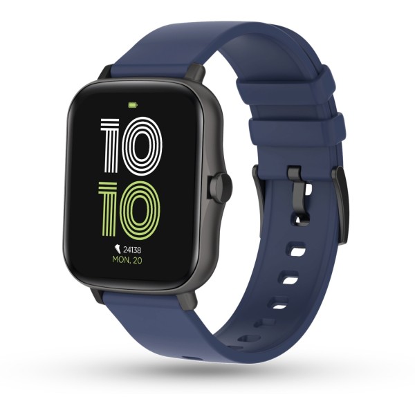 Pebble Spark 1.7 inch Bluetooth Calling, HD Display with SPO2, HR Monitor Smartwatch (Blue Strap, Free Size)