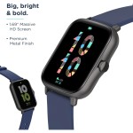 Pebble Spark 1.7 inch Bluetooth Calling, HD Display with SPO2, HR Monitor Smartwatch (Blue Strap, Free Size)