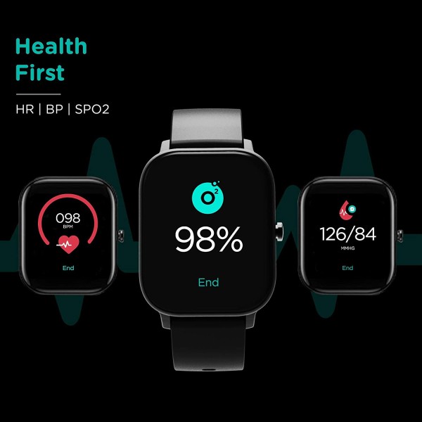 Pebble Pace Smart Watch with Oximeter Function (Black)