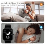 pTron Pulsefit Pro Bluetooth Calling Smartwatch, 1.69 Full Touch Color Display Black