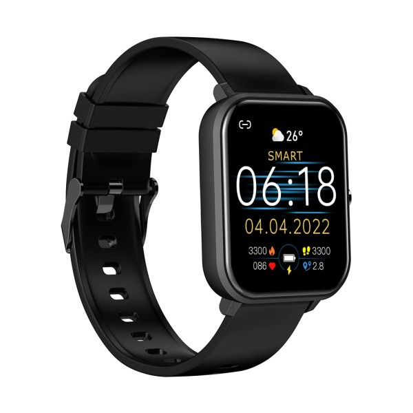 pTron Pulsefit Pro Bluetooth Calling Smartwatch, 1.69 Full Touch Color Display Black