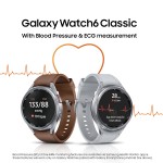 Samsung Galaxy Watch6 Classic Bluetooth (43mm, Black, Compatible with Android only) | Introducing BP & ECG Features