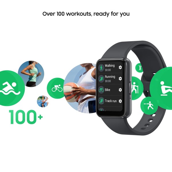 Samsung Galaxy Fit3 (Silver), 40mm AMOLED Display with Aluminium Body, Comprehensive Fitness and Health Tracking, Upto 13-Day Battery with Fast Charging, 5ATM & IP68 Rating