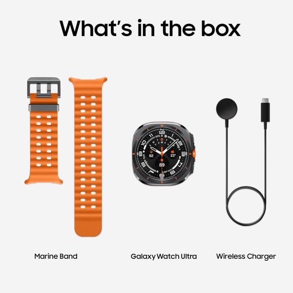 Samsung Galaxy Watch Ultra (47mm, LTE, Silver) with Upto 100h battery | 3nm Processor | Dual GPS | Quick Button/Siren | Sapphire Glass & Titanium | 10ATM & IP68 | BP & ECG Monitor |Energy Score & AGEs