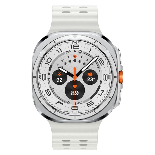 Samsung Galaxy Watch Ultra (47mm, LTE, Silver) with Upto 100h battery | 3nm Processor | Dual GPS | Quick Button/Siren | Sapphire Glass & Titanium | 10ATM & IP68 | BP & ECG Monitor |Energy Score & AGEs
