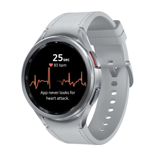 Samsung Galaxy Watch6 Classic LTE (47mm, Silver, Compatible with Android only) | Introducing BP & ECG Features