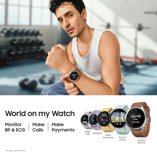Samsung Galaxy Watch6 Classic LTE (47mm, Silver, Compatible with Android only) | Introducing BP & ECG Features