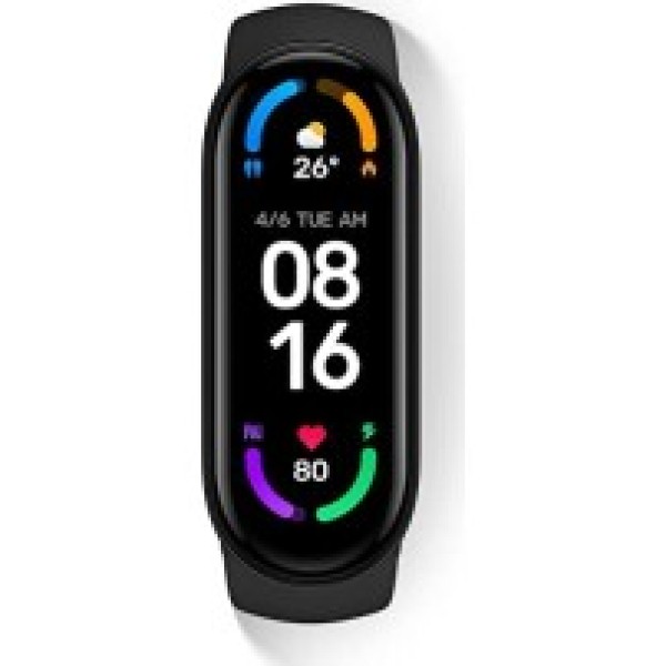 Xiaomi Mi Smart Band 6 - 1.56'' (3.96 cm) Large AMOLED Color Display, 2 Week Battery Life (Black)